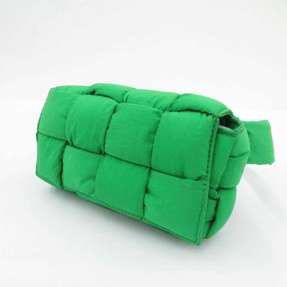 BOTTEGA VENETA Maxi Intrecciato Padded Tech Cassette Shoulder Bag Green
